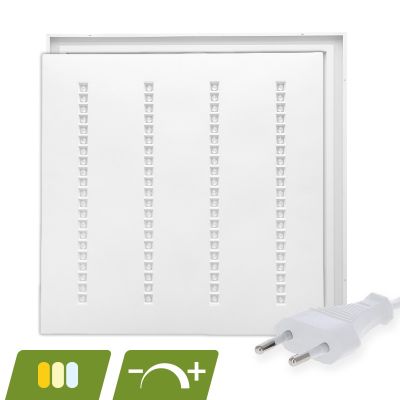 Panou LED Louvre 60x60 - 30W - întrerupător alb - reglabil intensitate luminosă - UGR <16