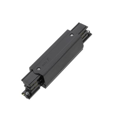 Conector în formă de I pentru iluminat pe șină trifazat, negru, Pro