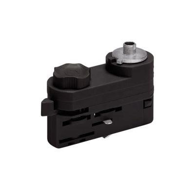 Adaptor suspendat pentru iluminat pe șină trifazat, negru, Pro