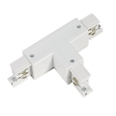 Conector în formă de T pentru iluminat pe șină trifazat, dreapta 2, alb, Pro
