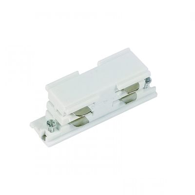 Conector intern în formă de I pentru iluminat pe șină trifazat, alb, Pro