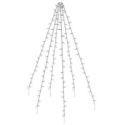 Iluminat exterior pentru catarg, 192 LED-uri, 6 fire de 2 m, fără catarg