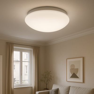 Plafonieră albă din plastic, Sirano