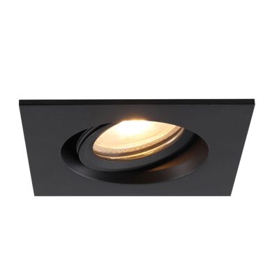 Spot încastrat baie negru din aluminiu, Jorin, IP65