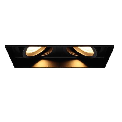 Spot încastrat fără rămă negru din aluminiu, Royce