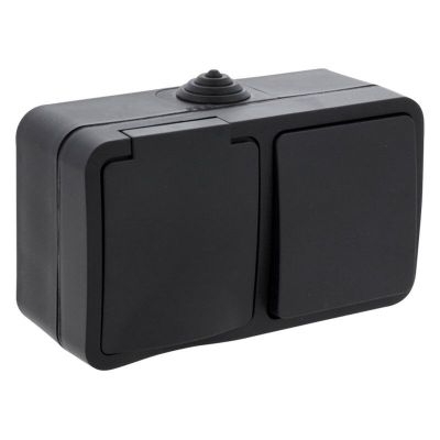 Priză și întrerupător combinate Q-Link, Întrerupător rezistent la stropire, Împământare