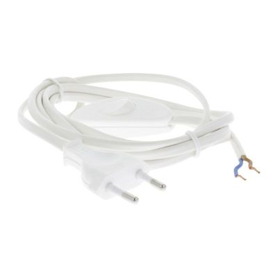 Cablu de conectare Q-Link max 1200w 2 x 0,75 mm. 1,8 m alb cu întrerupător