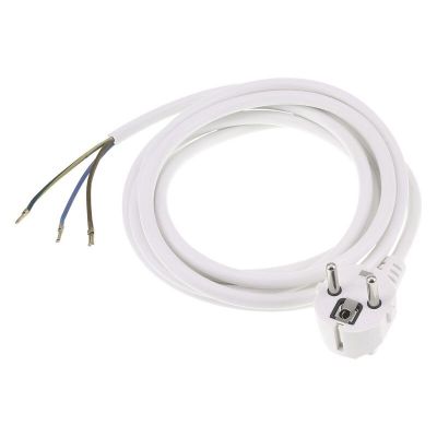 Cablu de conectare Q-Link cu împământare, 2500w 3 x 1,0 mm. 2,5 m alb