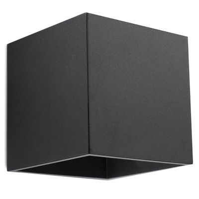 Aplică de perete up down din aluminiu neagră, Andro