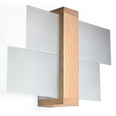 Aplică de perete din sticlă maro, Fouzia