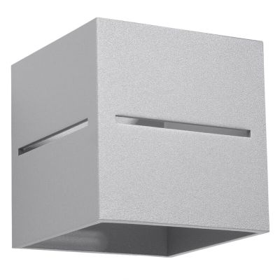 Aplică de perete up down din aluminiu gri, Jacky