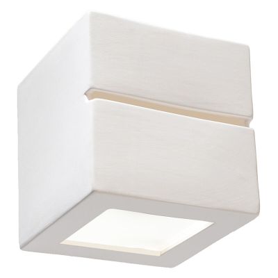 Aplică de perete up down din sticlă albă, Caitlin