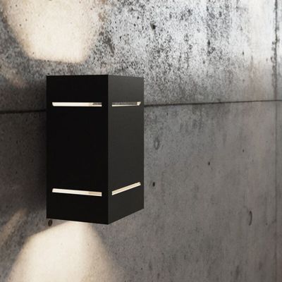 Aplică de perete up down din aluminiu neagră, Janien