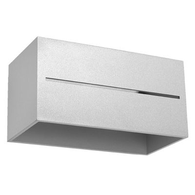 Aplică de perete up down din aluminiu gri, Jacky