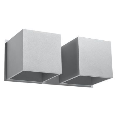 Aplică de perete up down din aluminiu gri, Andro
