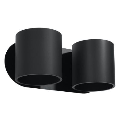Aplică de perete up down din aluminiu neagră, Amely
