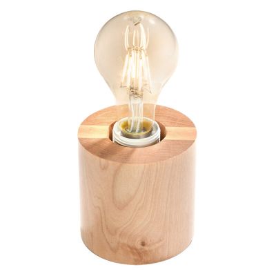 Lampă de masă fără abajur din lemn maro, Anela