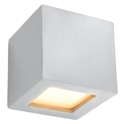 Aplică de perete up down din sticlă gri, Caitlin