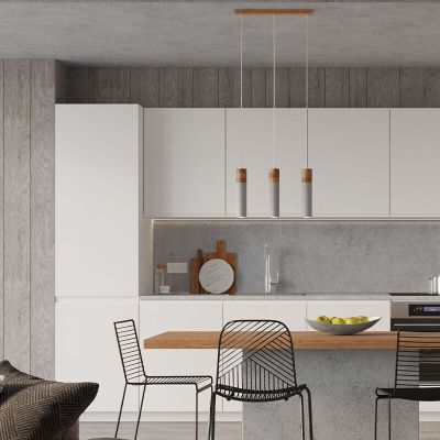 Lustră din beton gri, Ferron