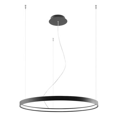Lustră din aluminiu neagră, Ringo, 50W, LED 3000K