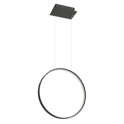 Lustră din aluminiu neagră, Ringo, 30W, LED 3000K