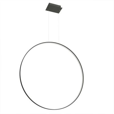 Lustră din aluminiu neagră, Ringo, 70W, LED 3000K