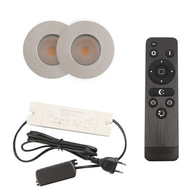 Spot încastrat pentru foișor din aluminiu crom, Dico, 3W, LED 2700K, IP65, con telecomando
