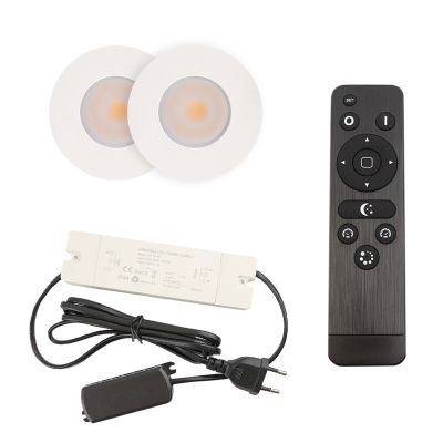 Spot încastrat pentru foișor din aluminiu alb, Dico, 3W, LED 2700K, IP65, con telecomando