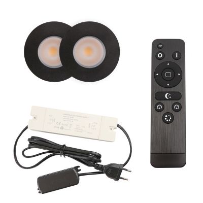 Spot încastrat pentru foișor din aluminiu negru, Dico, 3W, LED 2700K, IP65, con telecomando