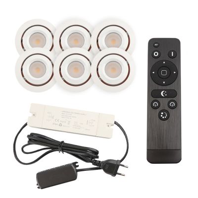 Spot încastrat pentru foișor din aluminiu alb, Rona, 3W, LED 2700K, IP44, con telecomando