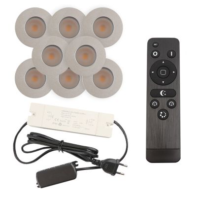 Spot încastrat pentru foișor din aluminiu crom, Dico, 3W, LED 2700K, IP65, con telecomando