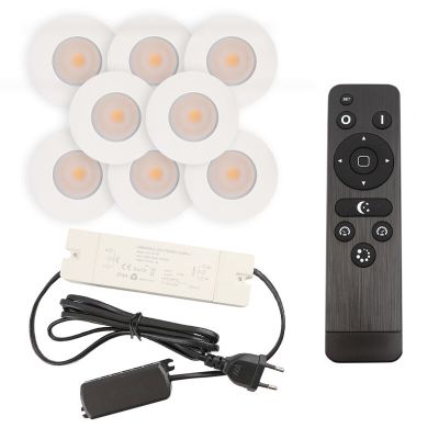Spot încastrat pentru foișor din aluminiu alb, Dico, 3W, LED 2700K, IP65, con telecomando
