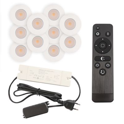 Spot încastrat pentru foișor din aluminiu alb, Dico, 3W, LED 2700K, IP65, con telecomando