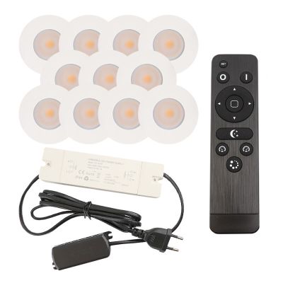 Spot încastrat pentru foișor din aluminiu alb, Dico, 3W, LED 2700K, IP65, con telecomando