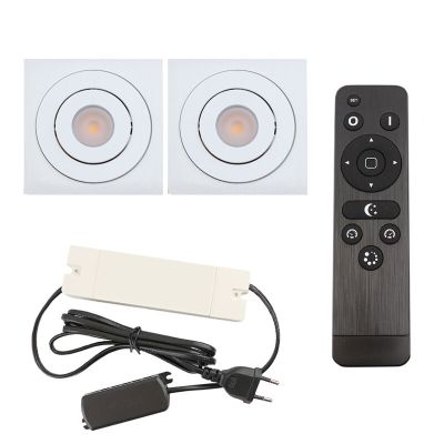 Spot încastrat pentru foișor din aluminiu alb, Rona, 6W, LED 2700K, IP44, con telecomando