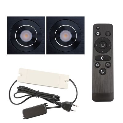 Spot încastrat pentru foișor din aluminiu negru, Rona, 6W, LED 2700K, IP44, con telecomando