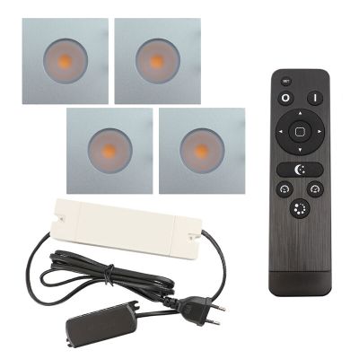 Spot încastrat pentru foișor din aluminiu crom, Dico, 12W, LED 2700K, IP65, con telecomando