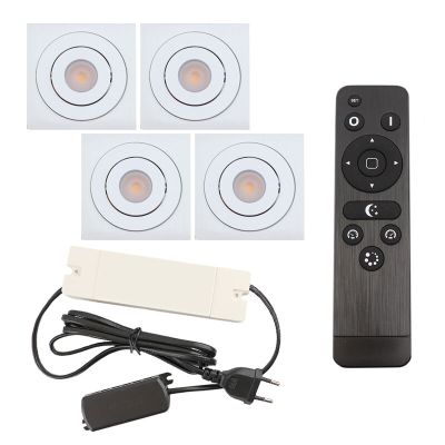 Spot încastrat pentru foișor din aluminiu alb, Rona, 12W, LED 2700K, IP44, con telecomando