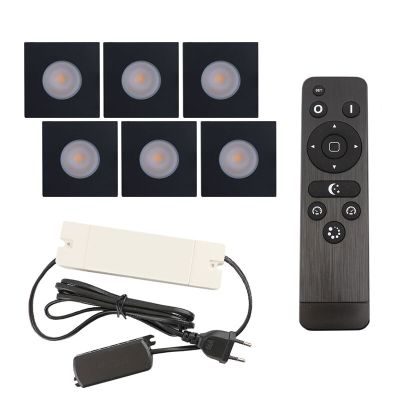 Spot încastrat pentru foișor din aluminiu negru, Dico, 18W, LED 2700K, IP65, con telecomando
