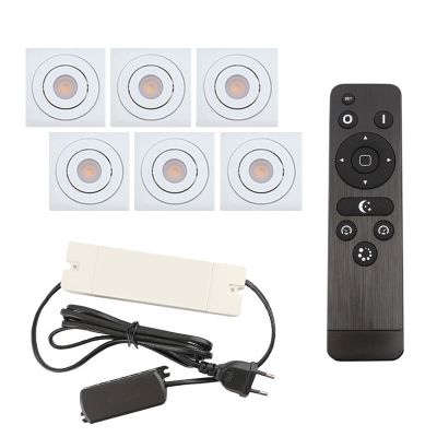 Spot încastrat pentru foișor din aluminiu alb, Rona, 18W, LED 2700K, IP44, con telecomando