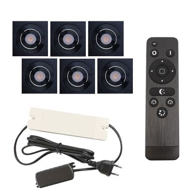 Spot încastrat pentru foișor din aluminiu negru, Rona, 18W, LED 2700K, IP44, con telecomando