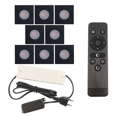 Spot încastrat pentru foișor din aluminiu negru, Dico, 24W, LED 2700K, IP65, con telecomando