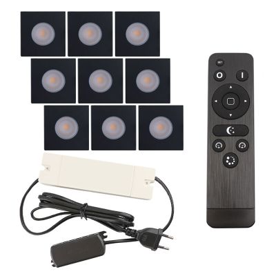 Spot încastrat pentru foișor din aluminiu negru, Dico, 27W, LED 2700K, IP65, con telecomando