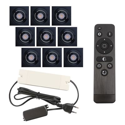 Spot încastrat pentru foișor din aluminiu negru, Rona, 27W, LED 2700K, IP44, con telecomando