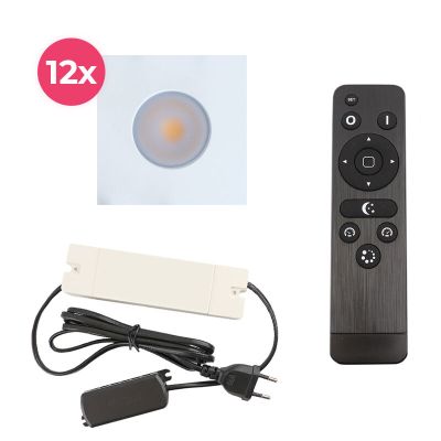 Spot încastrat pentru foișor din aluminiu alb, Dico, 36W, LED 2700K, IP65, con telecomando