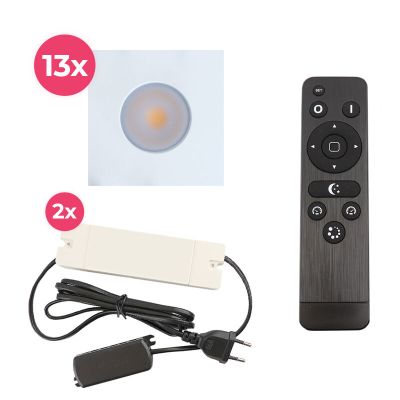 Spot încastrat pentru foișor din aluminiu alb, Dico, 39W, LED 2700K, IP65, con telecomando