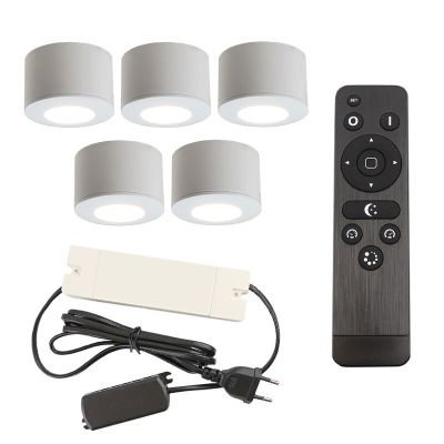 Aplică tavan pentru foișor din aluminiu albă, Vasso, 15W, LED 2700K, IP44, con telecomando