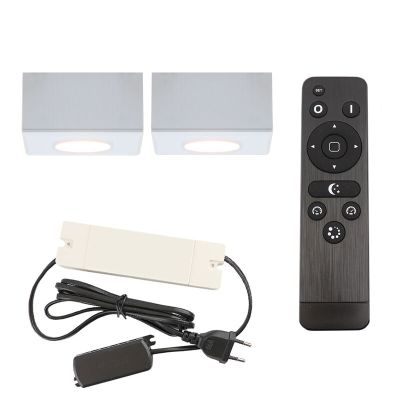 Aplică tavan pentru foișor din aluminiu albă, Fredo, 6W, LED 2700K, IP44, con telecomando