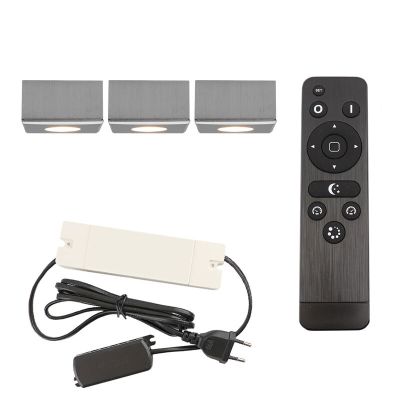 Aplică tavan pentru foișor din aluminiu crom, Fredo, 9W, LED 2700K, IP44, con telecomando