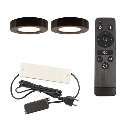 Iluminat sub dulapuri din aluminiu negru, Sana, 3W, LED 2700K, con telecomando